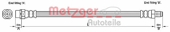 Metzger 4110267 Brake Hose 4110267