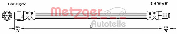 Metzger 4110274 Brake Hose 4110274