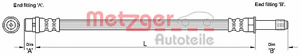 Metzger 4110279 Brake Hose 4110279