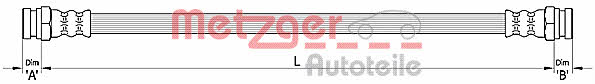 4110311 Metzger Brake Hose