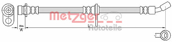 Metzger 4110495 Brake Hose 4110495