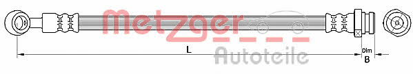 4110718 Metzger Brake Hose