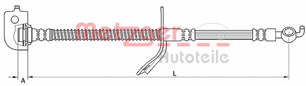Metzger 4110737 Brake Hose 4110737 4110737 Metzger Brake Hose