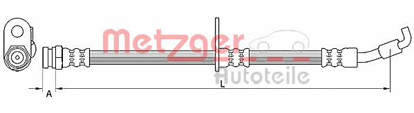 Metzger 4110875 Brake Hose 4110875