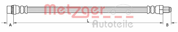 Flexible brake hose Dacia: 4110895 Metzger Brake Hose