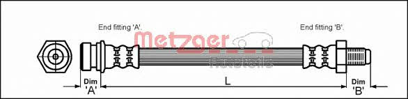 Metzger 4111003 Brake Hose 4111003