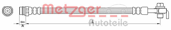 Metzger 4111038 Brake Hose 4111038