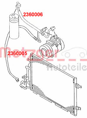 Metzger 2360006 Low Pressure Line, air conditioning 2360006