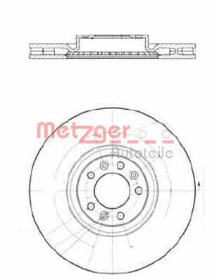 Metzger 25259 V Front brake disc ventilated 25259V