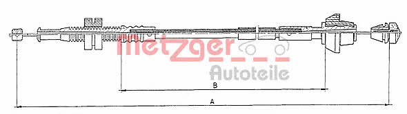 Metzger 10.0153 Accelerator cable 100153
