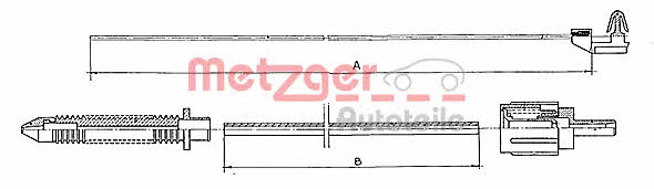 Metzger 10.0381 Accelerator cable 100381