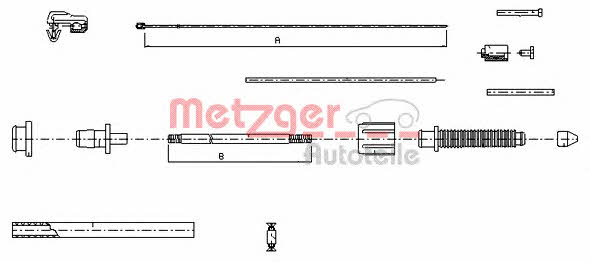 Metzger 10.0382 Accelerator cable 100382