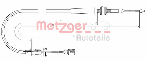 Metzger 10.1011 Accelerator cable 101011
