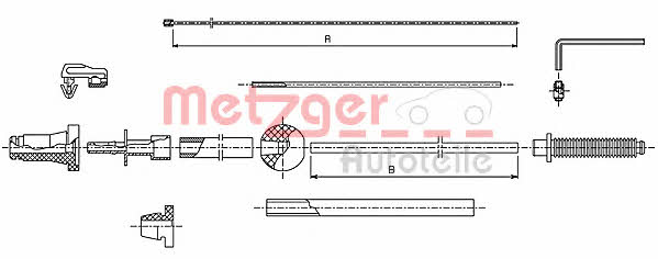 Metzger 10.1175 Accelerator cable 101175