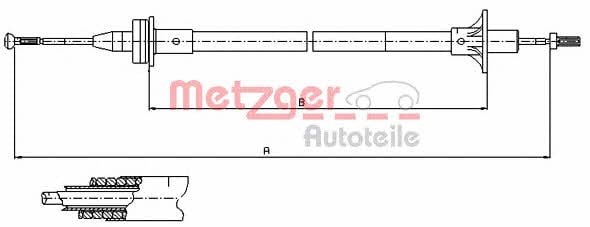 Metzger 10.2412 Clutch cable 102412