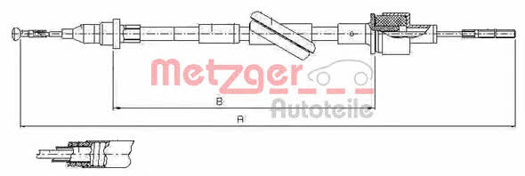 Metzger 10.2444 Clutch cable 102444