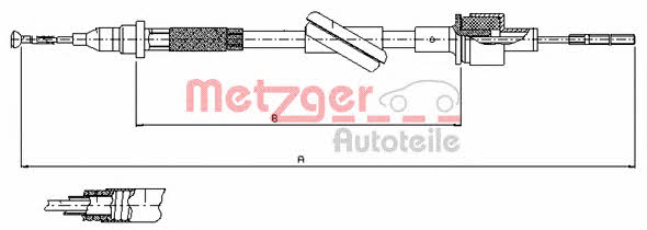 Metzger 10.2445 Clutch cable 102445