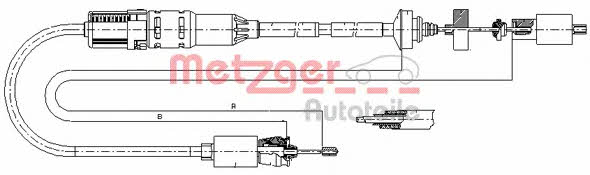 Metzger 10.2967 Clutch cable 102967