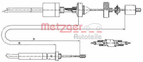 Metzger 10.2973 Clutch cable 102973