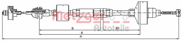 Metzger 10.3139 Clutch cable 103139