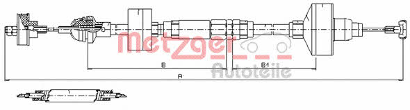 Metzger 10.3144 Clutch cable 103144