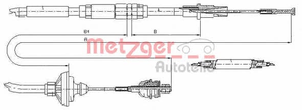 Metzger 10.3149 Clutch cable 103149