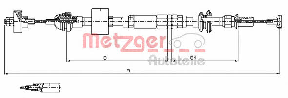 Metzger 10.3159 Clutch cable 103159