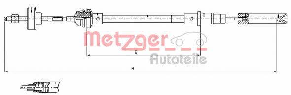 Metzger 10.338 Clutch cable 10338