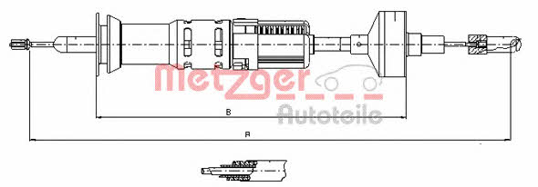 Metzger 10.3412 Clutch cable 103412