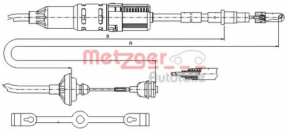 Metzger 10.342 Clutch cable 10342