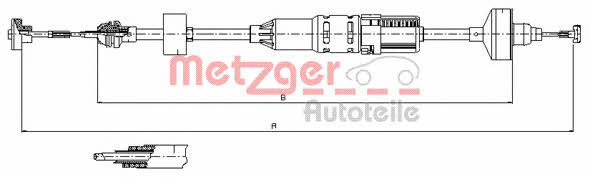 Metzger 10.3443 Clutch cable 103443