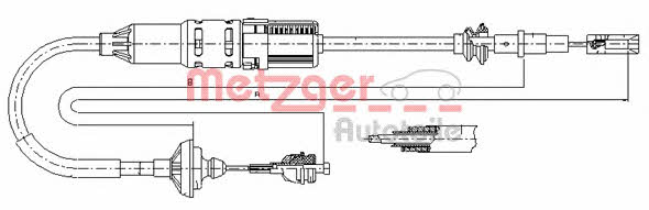 Metzger 10.3446 Clutch cable 103446