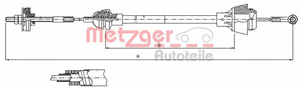 Metzger 10.3601 Clutch cable 103601