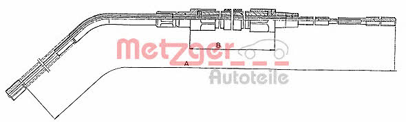 Metzger 10.4132 Cable Pull, parking brake 104132