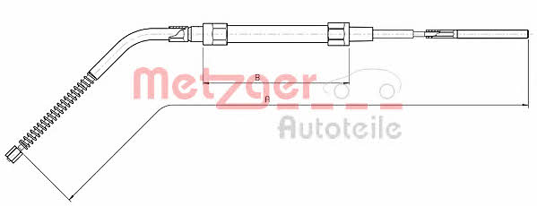 Metzger 10.4134 Cable Pull, parking brake 104134