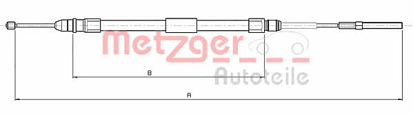 Metzger 10.4137 Cable Pull, parking brake 104137