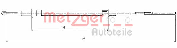 Metzger 10.4154 Cable Pull, parking brake 104154