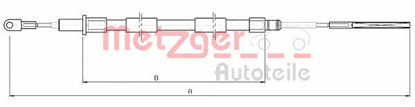 Metzger 10.4155 Cable Pull, parking brake 104155