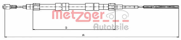 Metzger 10.4156 Cable Pull, parking brake 104156