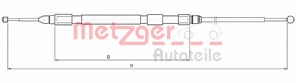 Metzger 10.4157 Cable Pull, parking brake 104157
