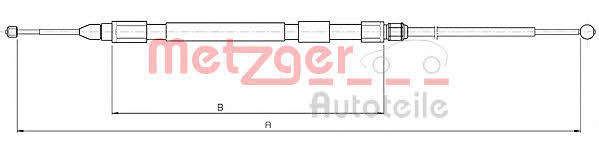 Metzger 10.4158 Parking brake cable left 104158