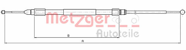 Metzger 10.4159 Cable Pull, parking brake 104159