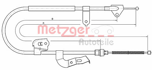 Metzger 10.4511 Cable Pull, parking brake 104511