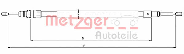 Metzger 10.4523 Cable Pull, parking brake 104523