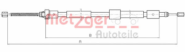 Metzger 10.4561 Cable Pull, parking brake 104561