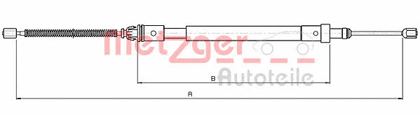 Metzger 10.4575 Parking brake cable left 104575