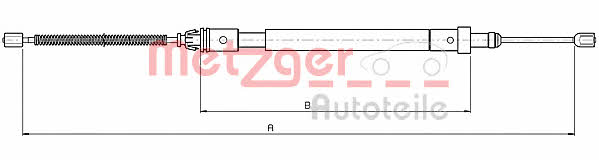 Metzger 10.4576 Cable Pull, parking brake 104576