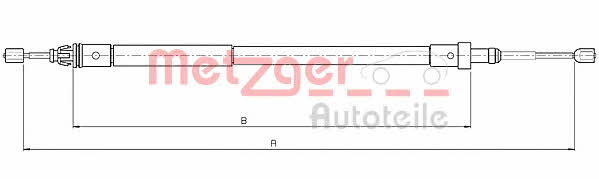 Metzger 10.4581 Parking brake cable left 104581