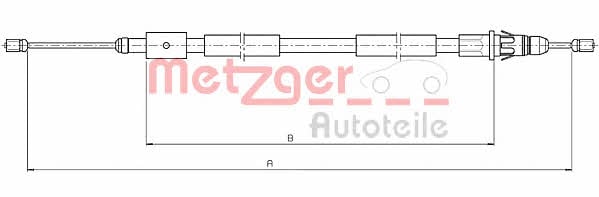 Metzger 10.4657 Parking brake cable left 104657