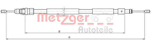 Metzger 10.4708 Parking brake cable left 104708